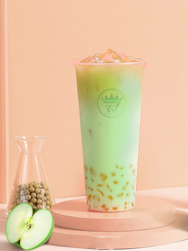 cách làm trà sữa táo xanh 