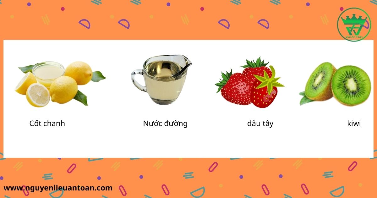 trà trái cây giải nhiệt với kiwi và dâu