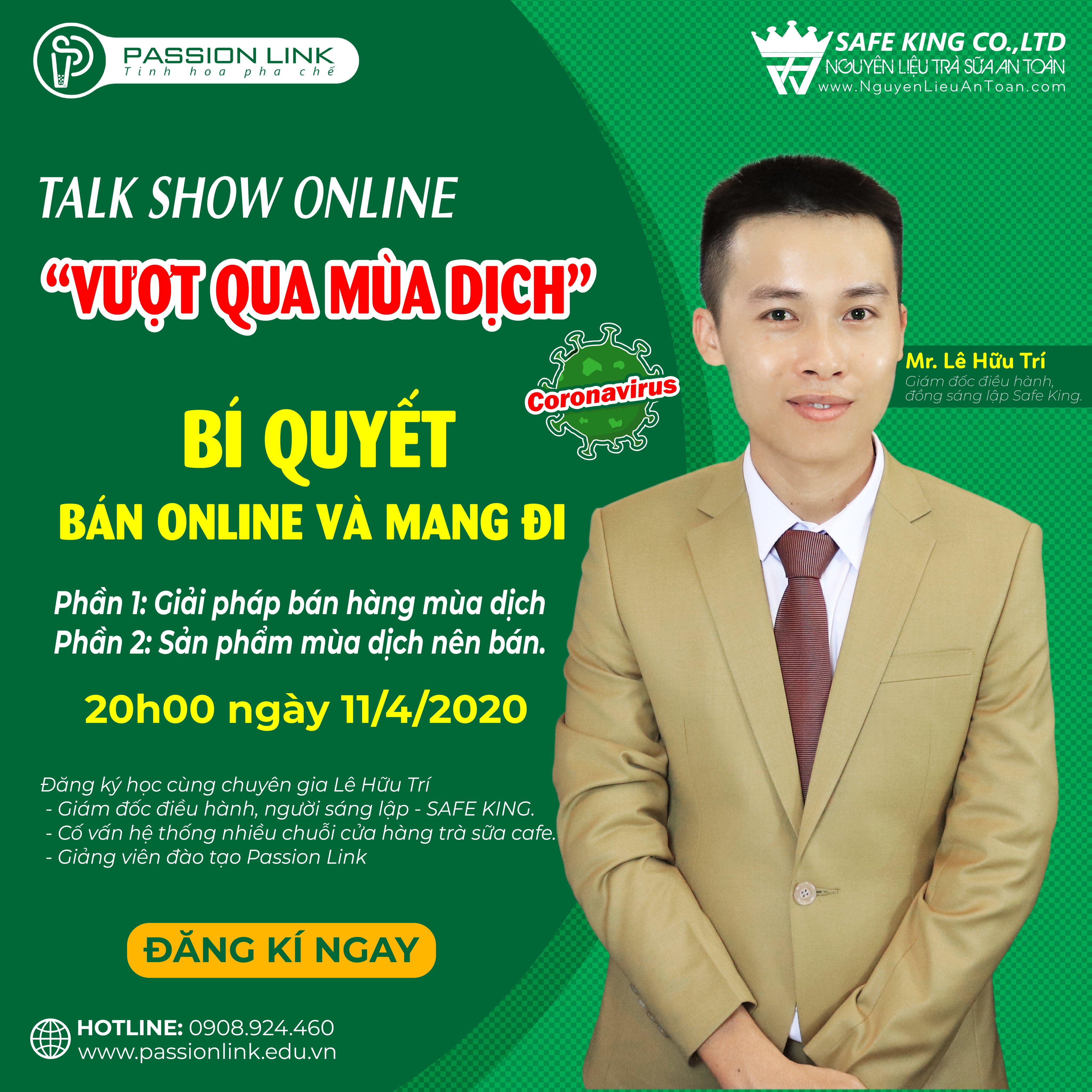 ĐĂNG KÝ HỌC QUA LIVESTREAM CÙNG CHUYÊN GIA VỀ GIẢI PHÁP BÁN HÀNG HIỆU QUẢ  TRONG MÙA DỊCH COVID-19