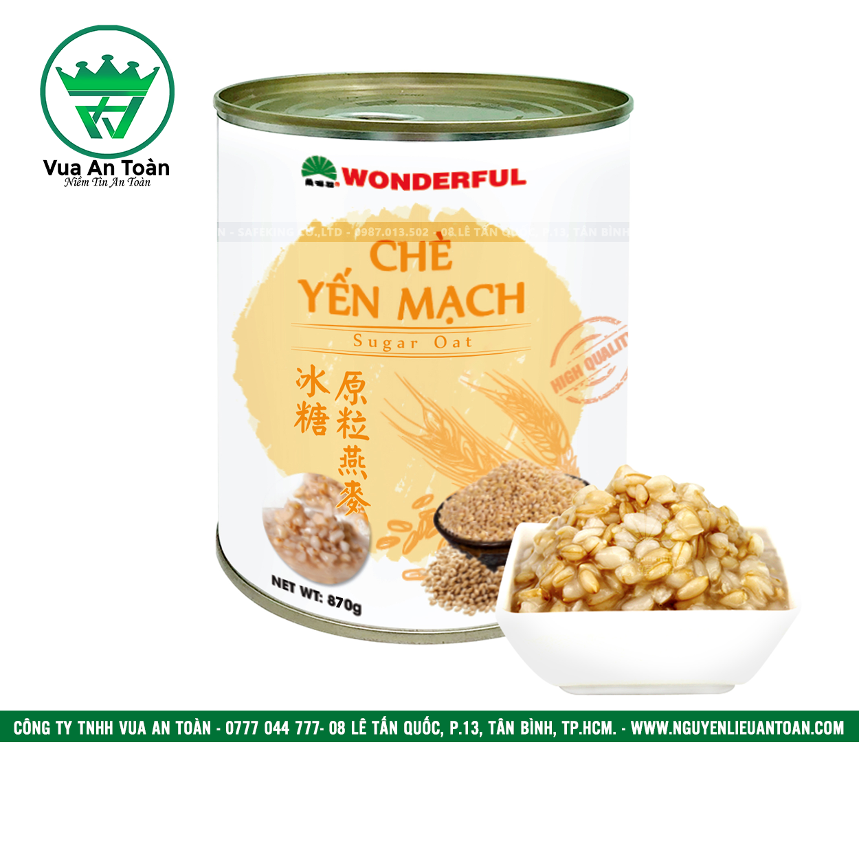 CHÈ YẾN MẠCH WONDERFUL 850GR
